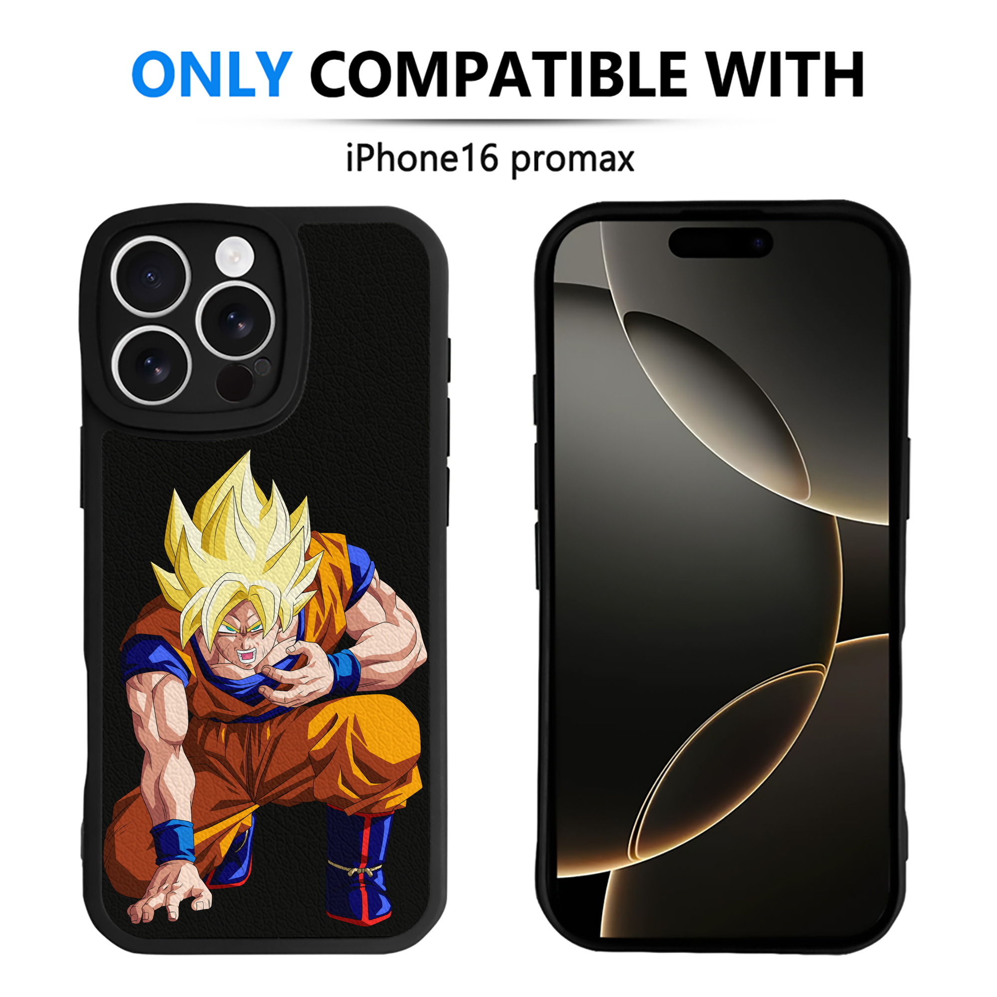 （画像用） ドラゴンボール 孫悟空（そん ごくう）Son Goku カカロット DRAGON BALL Kakarotto 【iPhone 16シリーズ対応】シリコンスマホケース（レザー調） 材質：シリコン